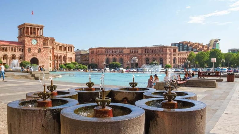 Discover Armenia from Tbilisi, Akhpat-dilijan-Sevan-Yerevan. - Republic Square and Government House 2: Quick, Classic Yerevan First Impression