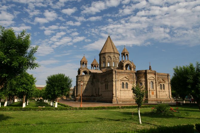 Echmiadzin (Hripsime, Gayane, Mother Cathedral) and Zvartnots Temple - Saint Hripsime Church: classic Armenian cruciform you can recognize quickly