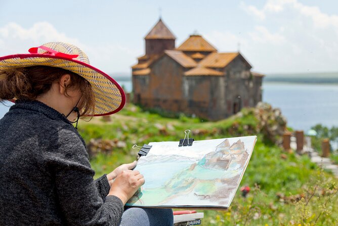 Group Tour: Lake Sevan, Hayravank, Noratus, Jermuk, winery - Hayravank Monastery: a modest church on a dramatic rock