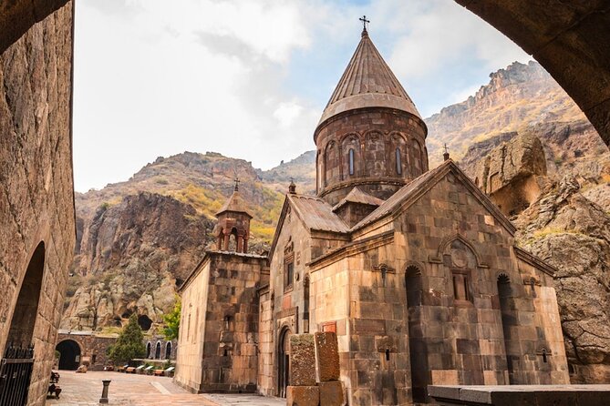 Private Tour to Garni Temple, Geghard & Khor Virap Monasteries, Azat Reservoir - Stop 3: Geghard Monastery, a UNESCO cave monastery with a spear legend