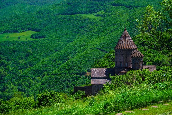 Tatev & Shaki Waterfall Guided Group Tour with Wine Tasting - Tatev Monastery: 9th-century architecture on a high plateau