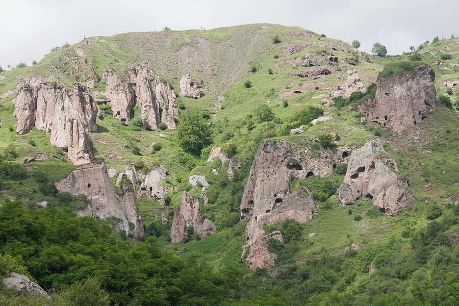 Yerevan: Tour of Tatev, Kndzoresk, Shaki Waterfall and Areni - Khndzoresk Rock Houses and the Swinging Bridge That Gets Your Heart Moving